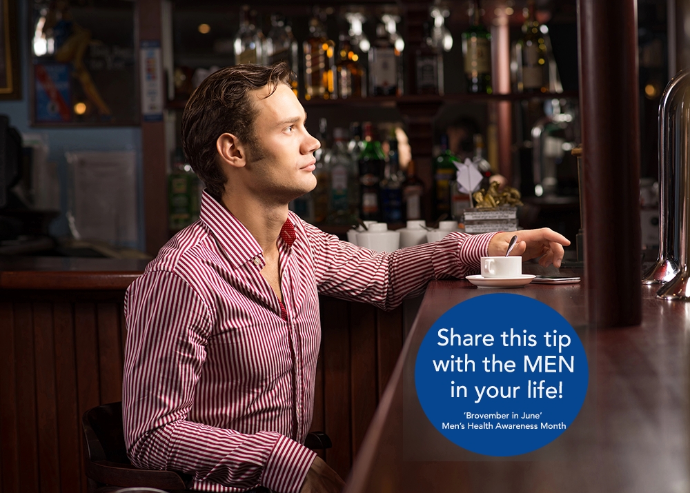 Men’s Health tip No.5:  Drink less alcohol 