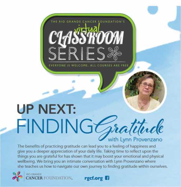 Virtual Classroom Series - Finding Gratitude with Lynn Provenzano